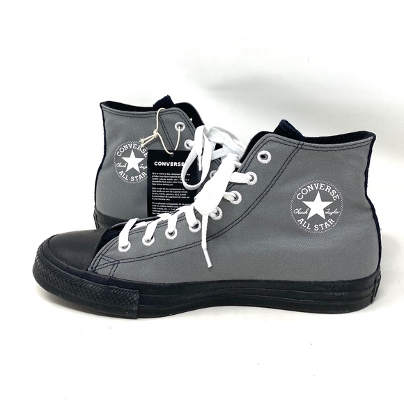 Converse Ctas High Top Canvas Gray Black Women Size Sneakers Custom A03947C-BKGR - Picture 2 of 10